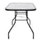 Flash Furniture Lila 5 Pc Patio Set w/47-in Tempered Glass Patio Table w/Umbrella Hole and 4 Blk Triple Slat Chairs FV-120B-017CBK-GG - alternate 7